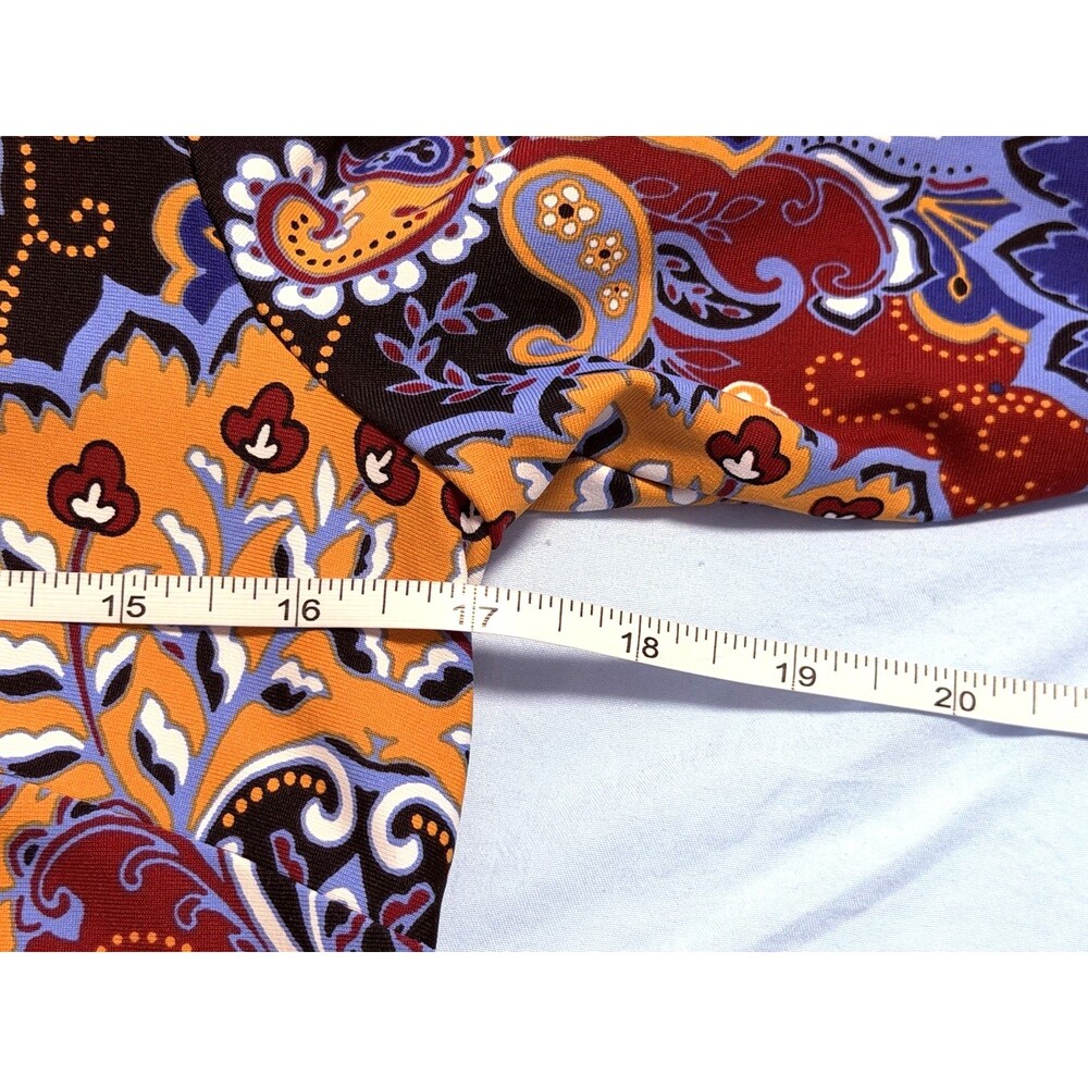 Talbots Jersey Paisley Shift Dress Business Casual Multicolor Size S Petite EUC - Picture 10 of 11